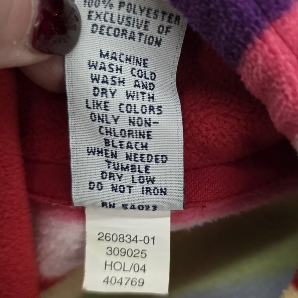 Gap Kids Rainbow Stripe Hoodie Fleece Logo Pullover Size XXL 14-16